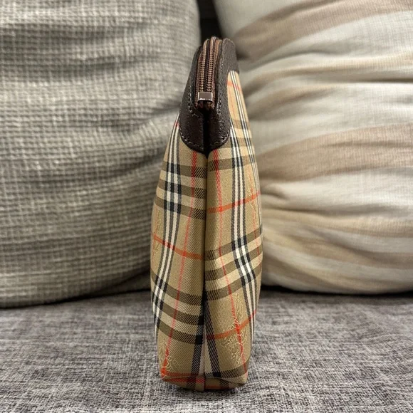 Burberry Beige and Brown Check Toiletry Bag